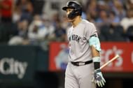 Aaron Judge in action against the Texas Rangers - Source: Getty